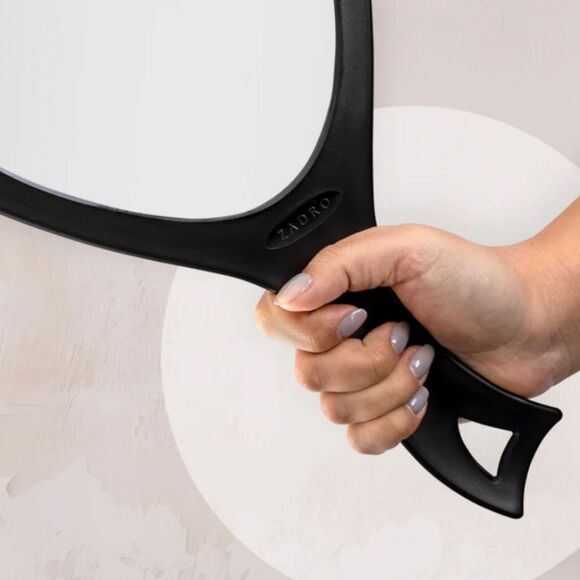 Zadro Black Handheld Mirror - Picture 5 of 14